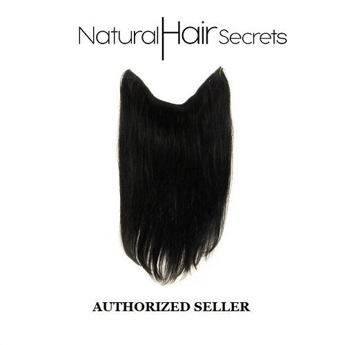 NHS 1B Dark Black 19" FlipIN Wire Human Remy Hair Extensions