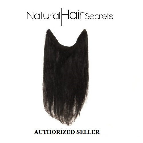 NHS 1 Black 19" FlipIN Wire Human Remy Hair Extension
