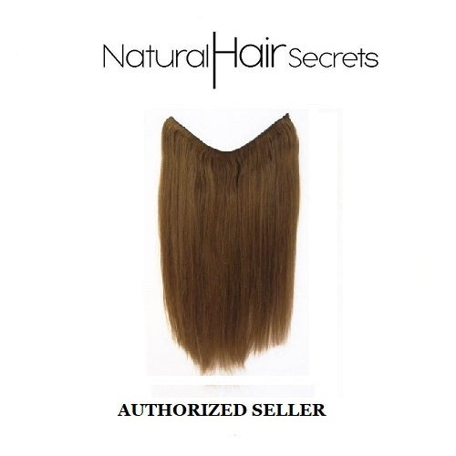 NHS 6 Auburn Brown 21" FlipIN Wire Human Remy Hair Extension